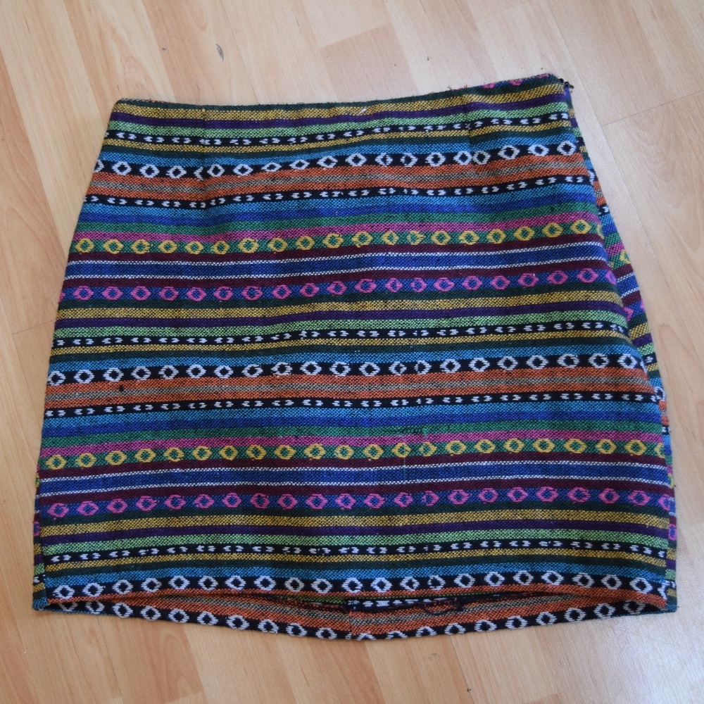 Purple Pattern Sweet Rain Mini Skirt Size S